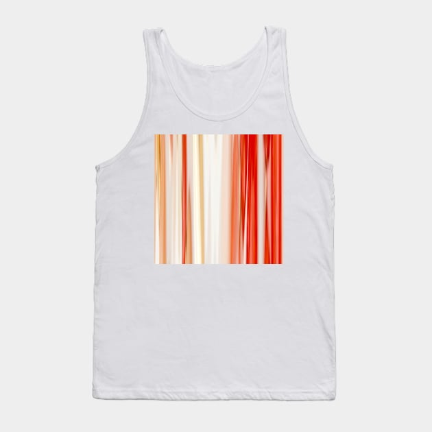 living coral pink white striped pattern Tank Top by katerina-ez